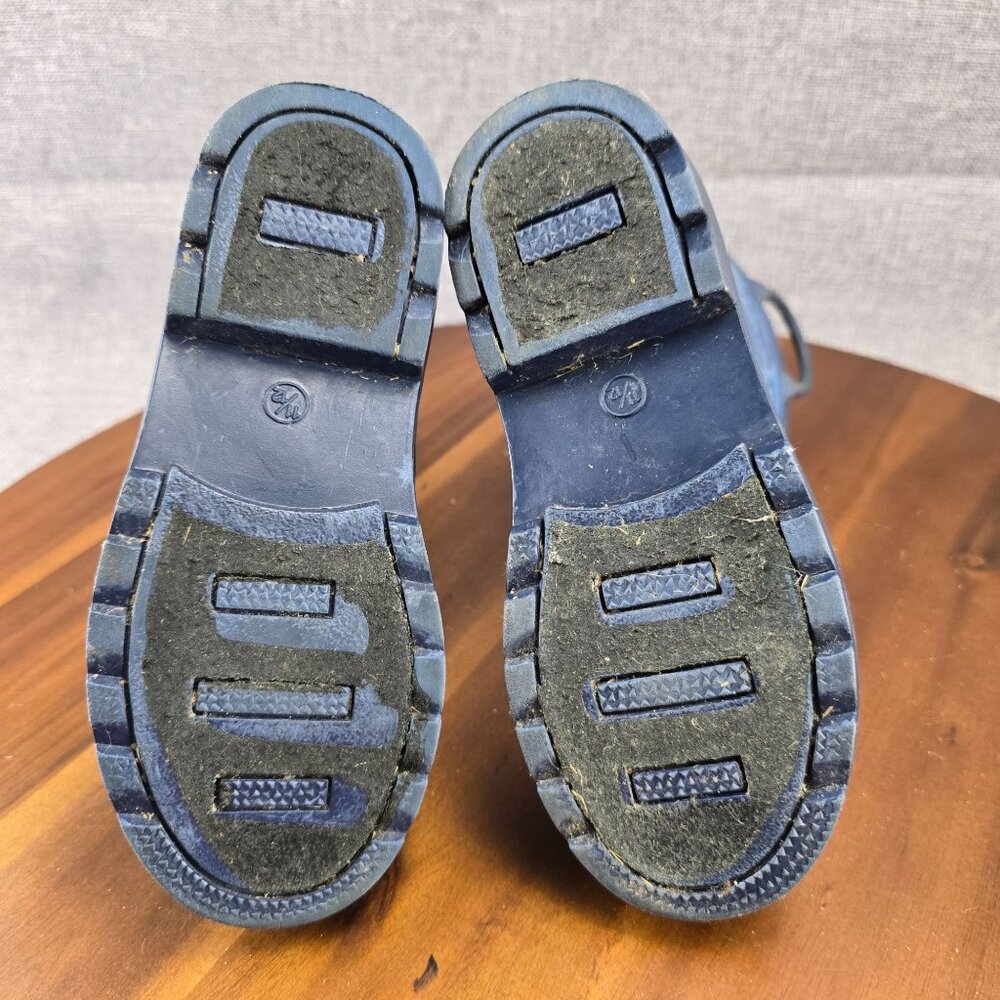 Kids Dinosaur Rubber Rain Boots By Lilly & Dan Size 11/12 Blue & Black - Picture 5 of 13